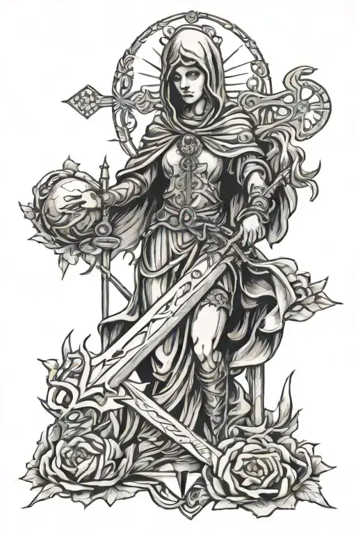 seven sorrows of mary blasphemous game tattoo tattoo design idea