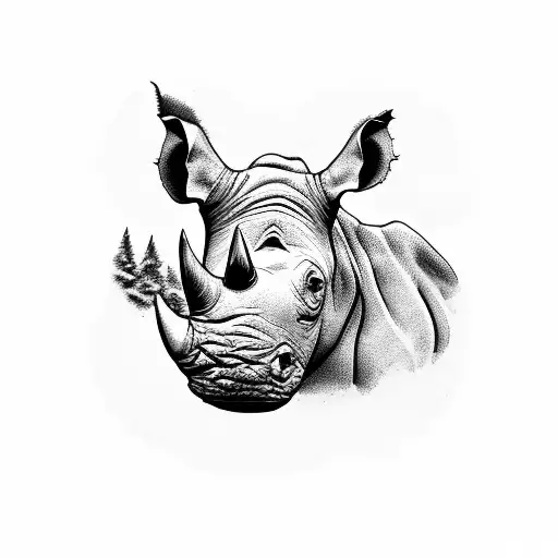 rhino tattoo design idea