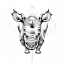 rhino tattoo design idea