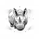 rhino tattoo design idea