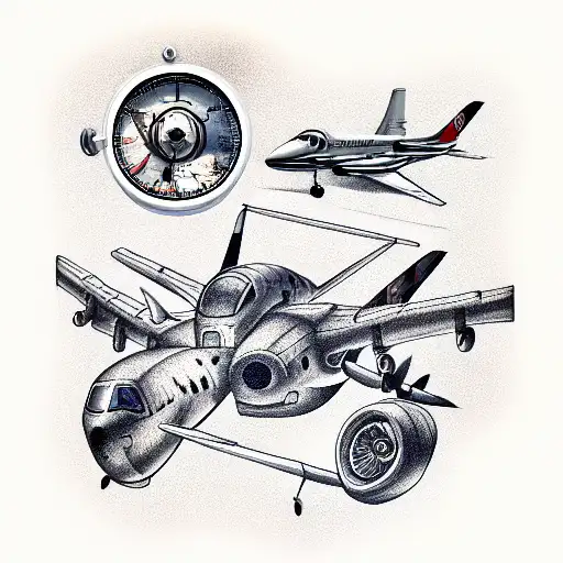 Aircraft tattoo design idea