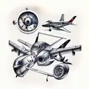 Aircraft tattoo design idea