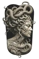 Medusa head tattoo design idea
