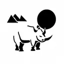 rhino tattoo design idea