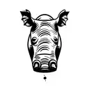 rhino tattoo design idea