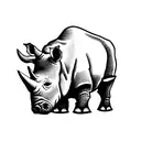 rhino tattoo design idea
