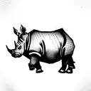 rhino tattoo design idea