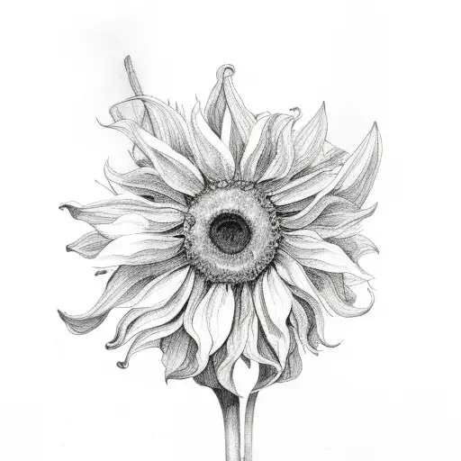 BELLADONNA, NARCISSUS, AND SUNFLOWERS  tattoo design idea
