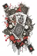 Gambling tattoo design idea