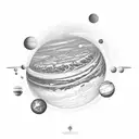 planet tattoo design idea