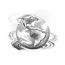 planet tattoo design idea