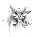 numbers 057 in Graffiti style tattoo design idea