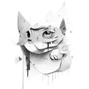 numbers 057 in Graffiti style tattoo design idea