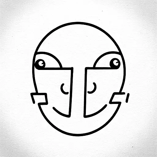 3 brothers faces tattoo design idea