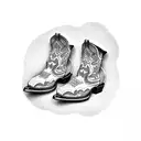 cowboy boots tattoo design idea