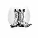 cowboy boots tattoo design idea