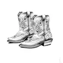 cowboy boots tattoo design idea