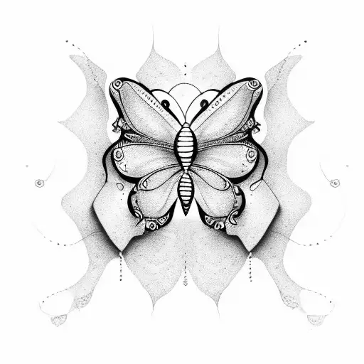 Incorporate a cursive J and a capital B into a butterfly design tattoo design idea