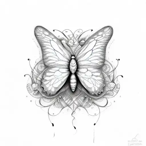 Incorporate a cursive J and a capital B into a butterfly design tattoo design idea