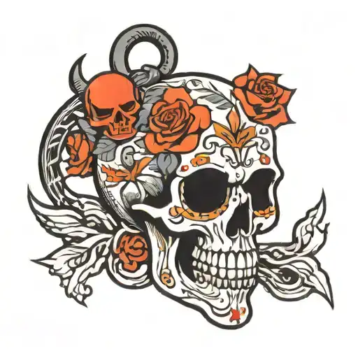 I want the skull/heart logo from the strange dunks Nike  tattoo design idea
