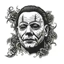 michael myers mask   tattoo design idea