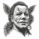 michael myers mask   tattoo design idea