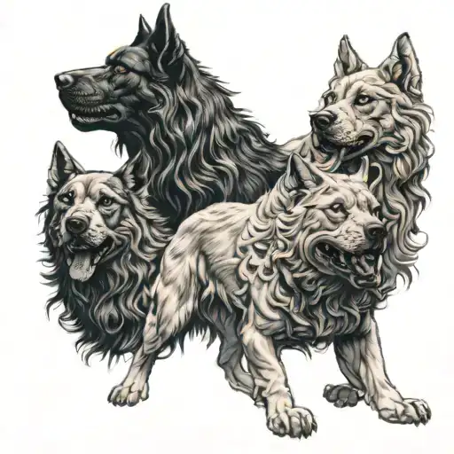 Cerberus tattoo design idea