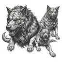 Cerberus tattoo design idea