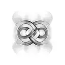 Infinity Symbol with a name joel dario xiki tattoo design idea