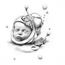 baby loss tattoo design idea