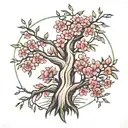 willow tree branch tattoo design idea