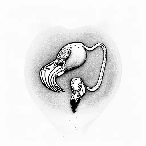 flamingo tattoo design idea