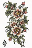 lao flowers  tattoo design idea