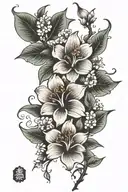 lao flowers  tattoo design idea