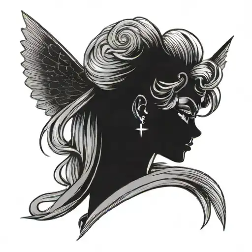 plus size sailor moon tattoo design idea