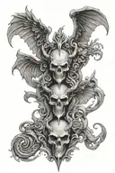 good vs evil tattoo design idea