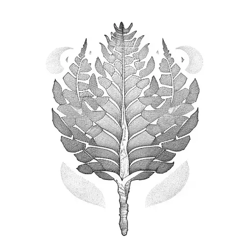 Fern Tree tattoo design idea