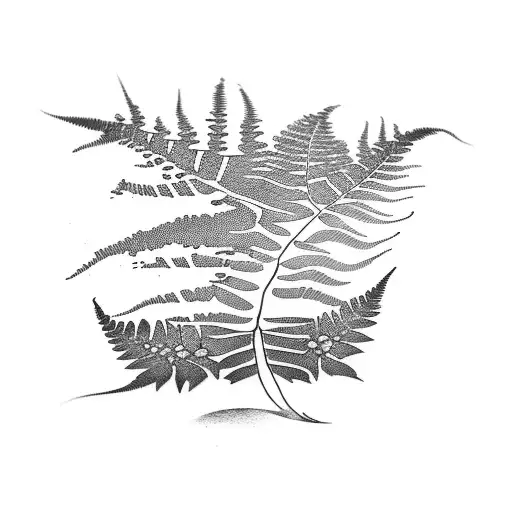 Fern Tree tattoo design idea