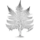 Fern Tree tattoo design idea