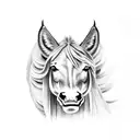 wild mustang tattoo design idea