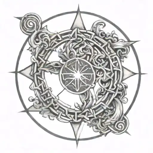 elden ring's malenia rune circle tattoo design idea