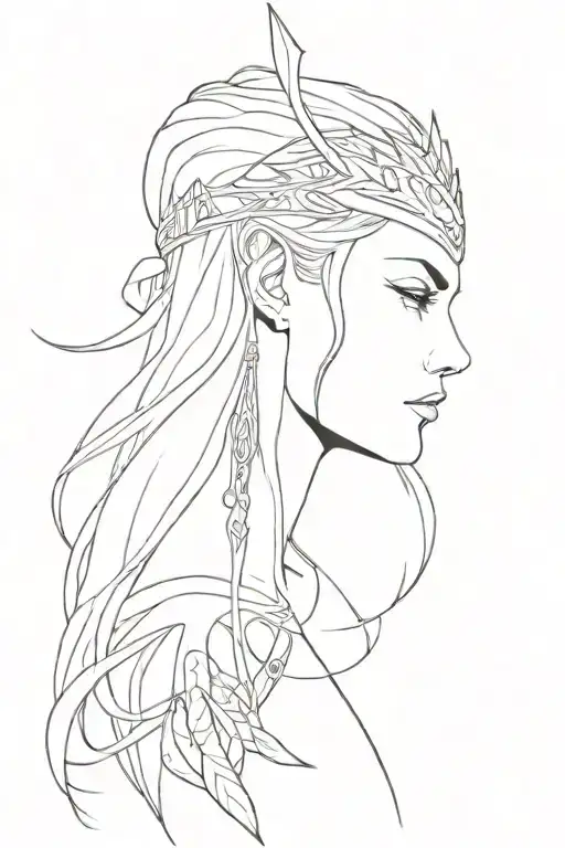 elden ring's malenia blade tattoo design idea