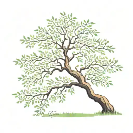 gizem name vibes and september tree tattoo design idea