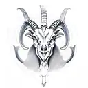 goat skull tattoo design idea