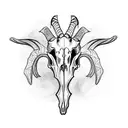 goat skull tattoo design idea