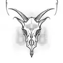 goat skull tattoo design idea