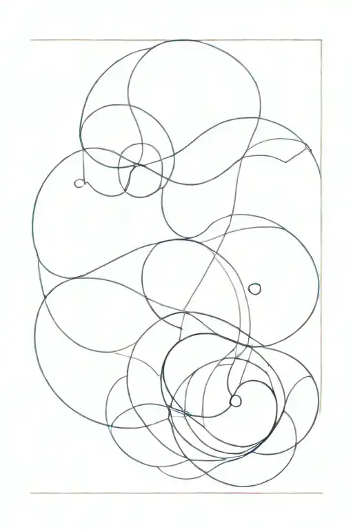 abstract design incorporating elements like wave design but too minimalist. like just two lines.  tattoo design idea