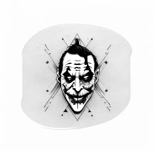joker poker tattoo design idea