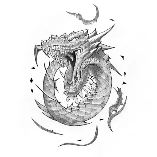 Tiamat Dungeons & Dragons tattoo design idea