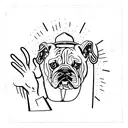 a hand with the mack truck bulldog coming out of it tattoo design idea
